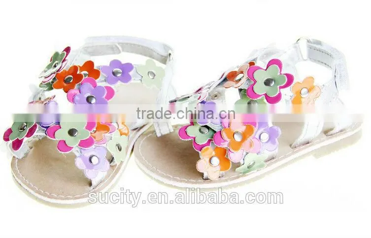wholesale girls sexy stylish flat sandals with flowers