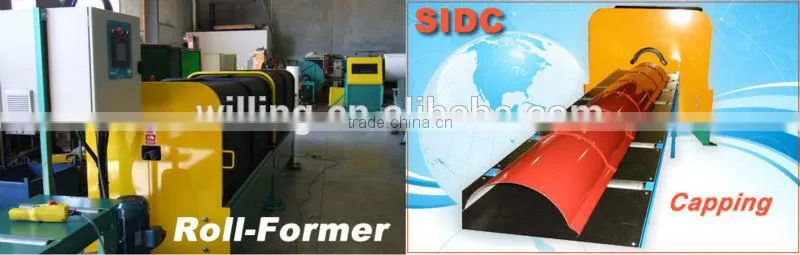 galvanized steel ridge cap roll forming machine