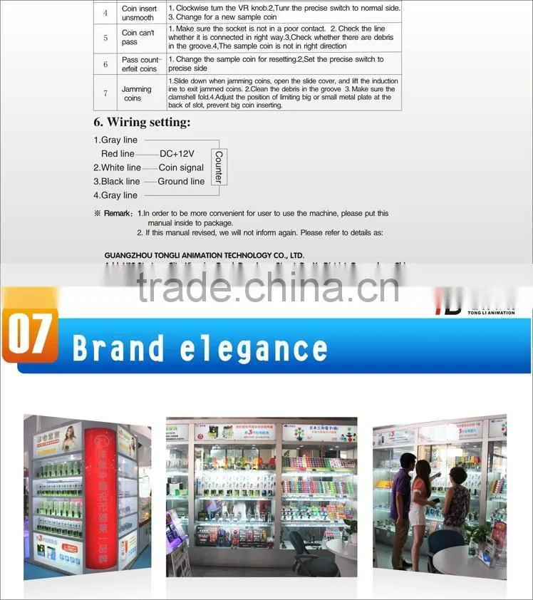 TL Coin selector,Coin acceptor TW-130B with metal panel