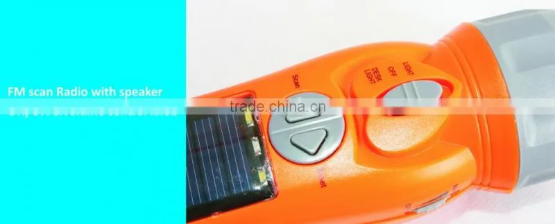 Hot sale emergency radio flashlight,Solar Crank Radio Flashlight