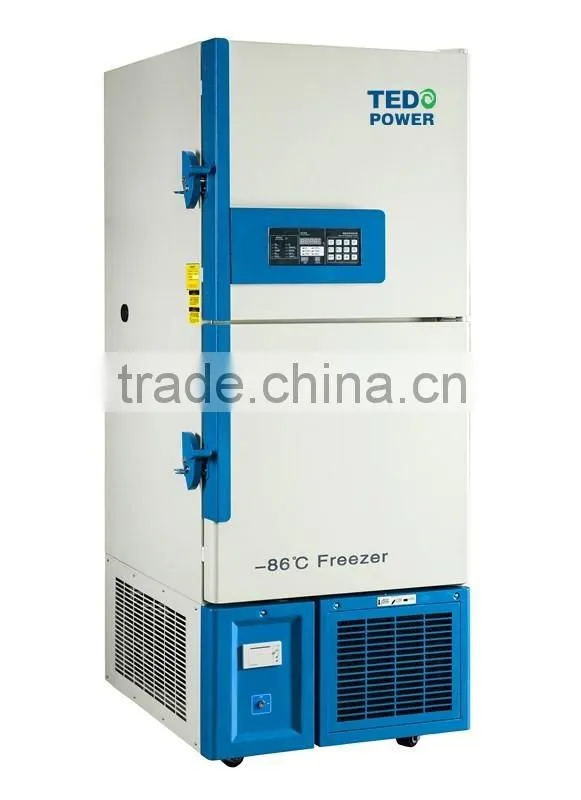 Double door deep freezer 540Liter ultra low temperature freezer