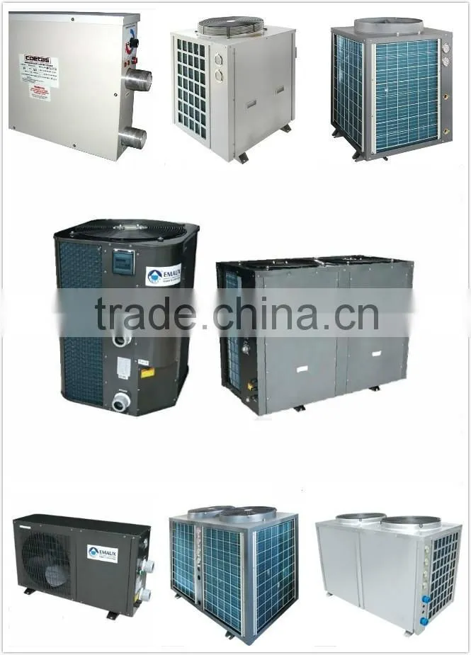 Swimming pool water heater heat pump heat exchanger heating equipment systems