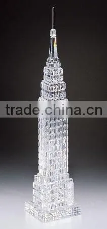 Customized crystal government building souvenir