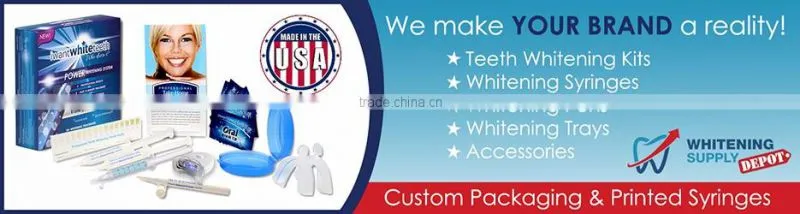 Custom Printed Teeth Whitening Pens & Syringes USA WHITENING GEL | 3ml, 5ml, 10ml