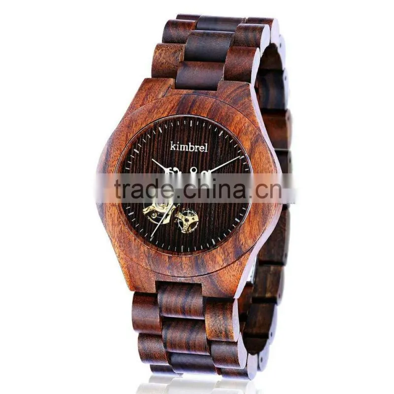 100% Healthy Hot Sale Handcrafted wooden Watches With Band Custom Logo Digital Design Your Own wood Watch