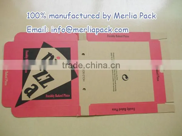 Fast Food Cake Pack Mailing Boxes Takeout Pizza Container in Kraft 14'' Box