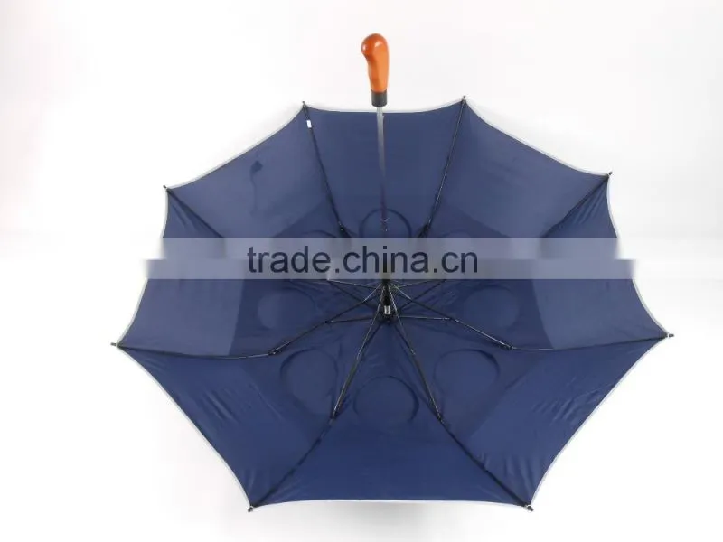 air vent golf umbrella 2-fold oversize windproof golf umbrella