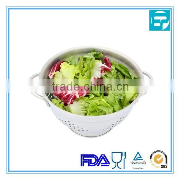 stainless steel resturant empty fruit basket with handle