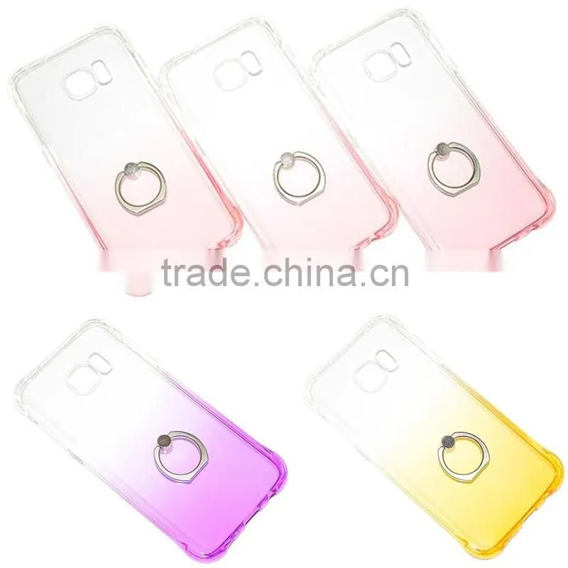 TPU back cover bumper case with ring kickstand holder for Huawei honor ascend lite mate8 P 9 gr3 y 6 5 max plus 7