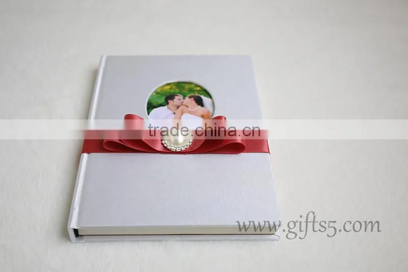 High level latest design recycable custom wedding guest book