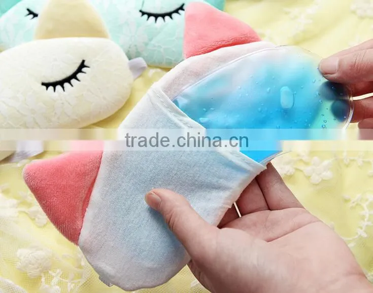 Korea Style Cute Lace Cat Shape High Quality Soft Patch Sleeping Travel Blindfold Shade Cover Eye Mask