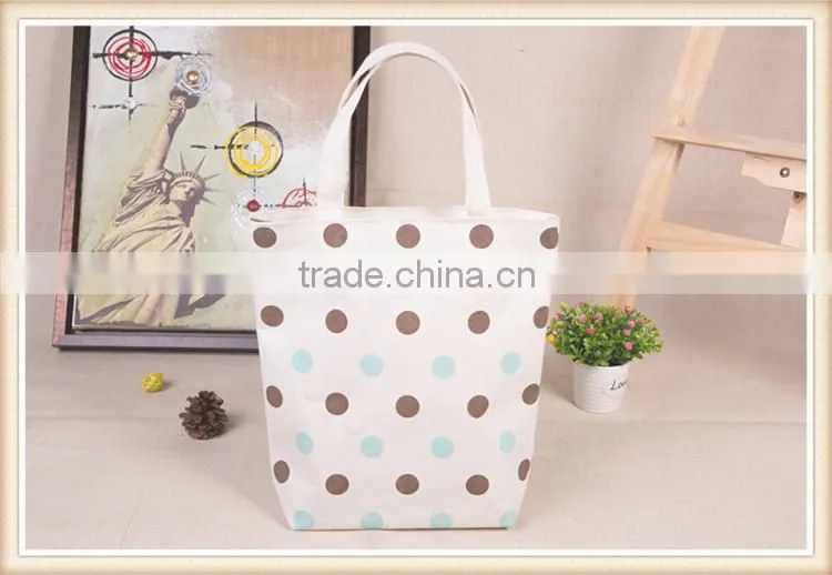 Fashion and fresh cotton linen shopping bag