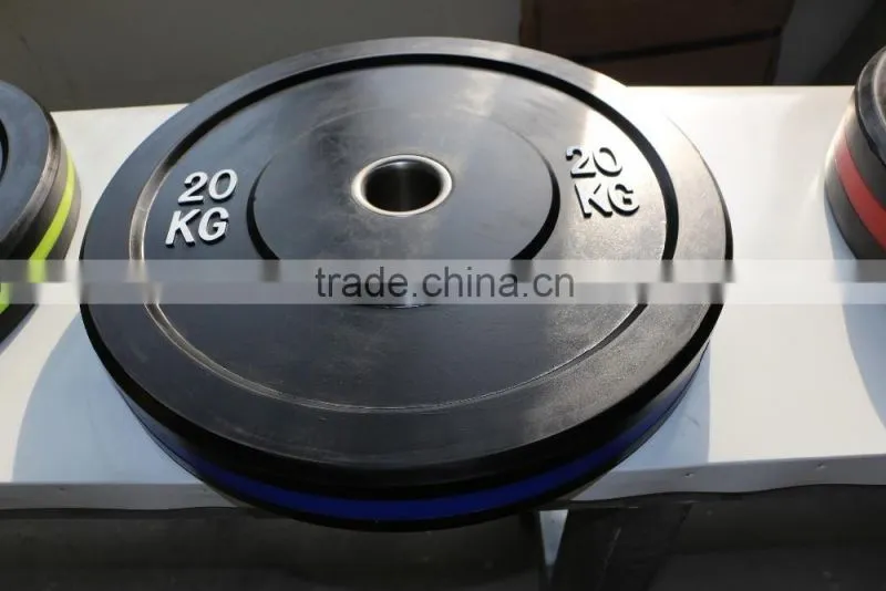 Colour Crossfit Weighlifting Rubber Bumper Plate 5KG 10KG 15KG 20KG 25KG
