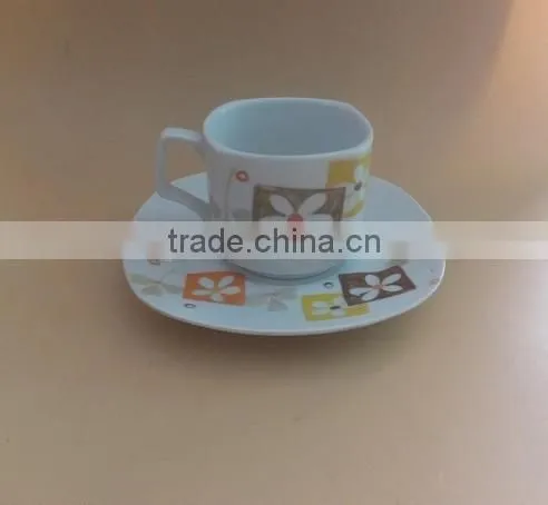 Custom design cup and saucer set porcelain tea cup sets ceramic cup sets