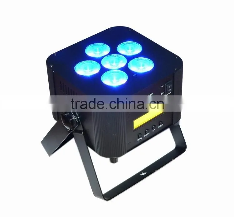 battery wireless 6*10w 4in1 rgbw white led stage lighting
