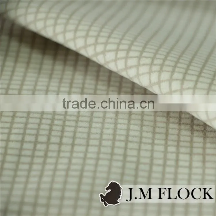 China professional factory textile printed flock sofa fabric for keqiao