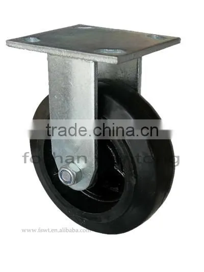 Medium duty 4 Inch Industrial Black Rubber Caster Wheels