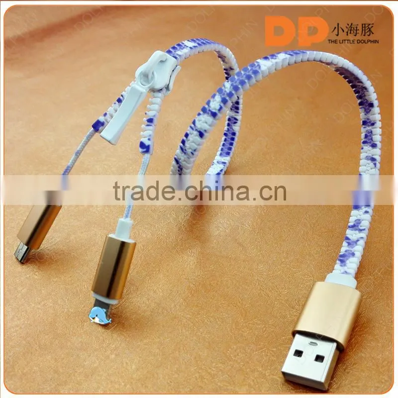 both ends micro usb cable LED usb cable