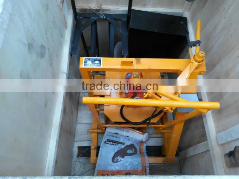 Simple QT40-3C hand press brick making machine for small business