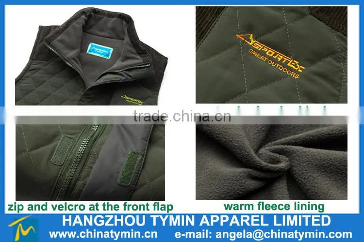 unisex 100% polyetser quilted bodywarmer