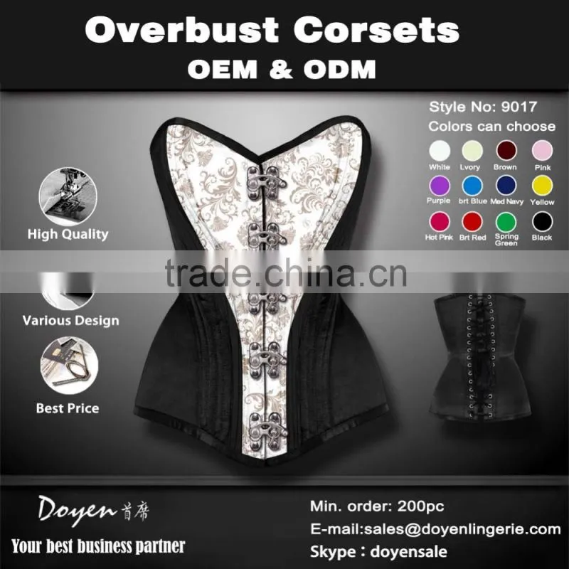 steampunk hernia small bust corset top sexy women burlesque black sexy mature corset