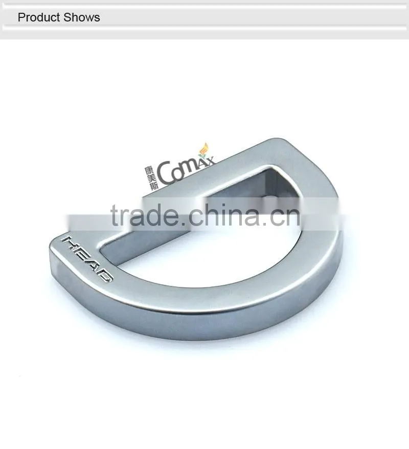 Custom handbag metal d ring with engraved logo