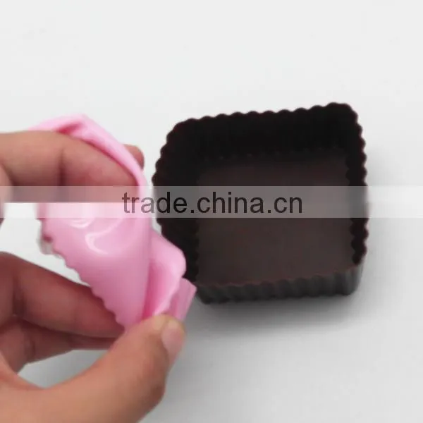 High quality long time used Square Silicone Muffin Cup cake mold