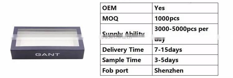Alibaba China manufacturer custom logo printed magnetic closure gift packaging box with clear lid