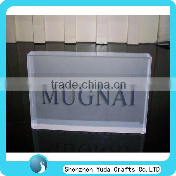 clear acrylic logo block,lucite brick,lucite brand brick