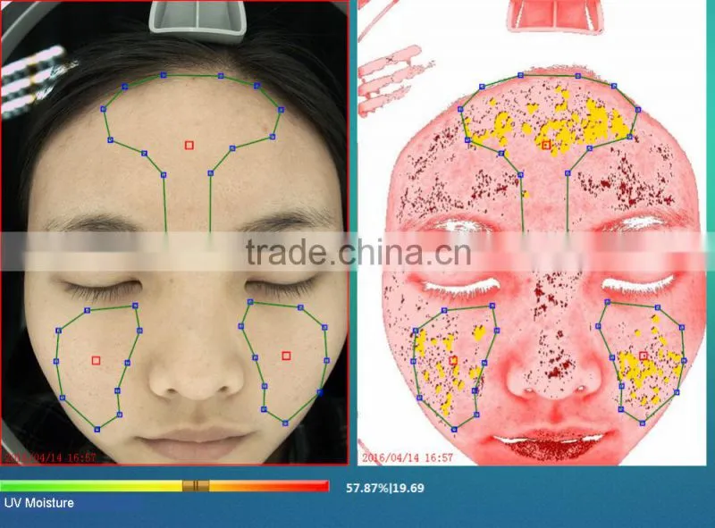 best magic 3d facial skin analyzer with camera beauty salon machine LD6021C