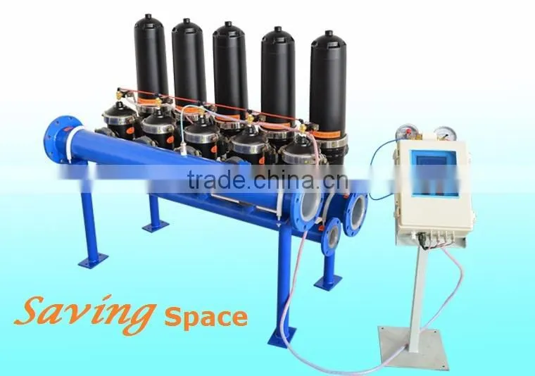 auto manual seawater camlock quick coupling backwash filtration system