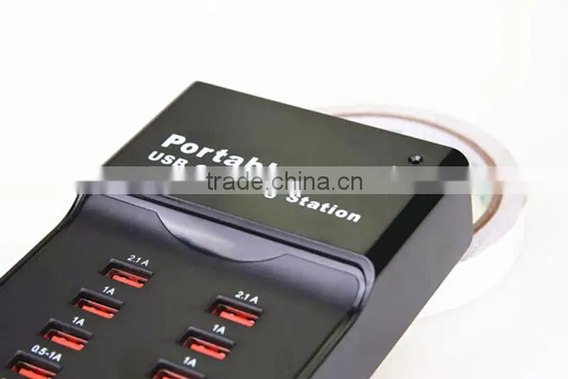 10 ports smart USB plug power charging socket