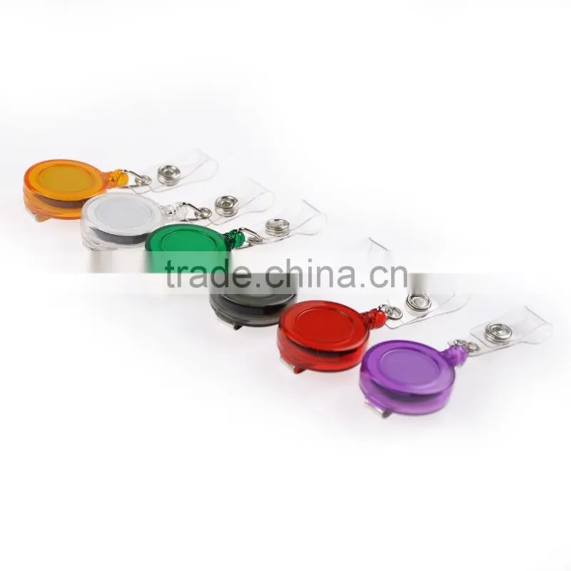 2016 Cheap Best Selling Retractable Reel Yoyo Plastic ID Card Holder with String