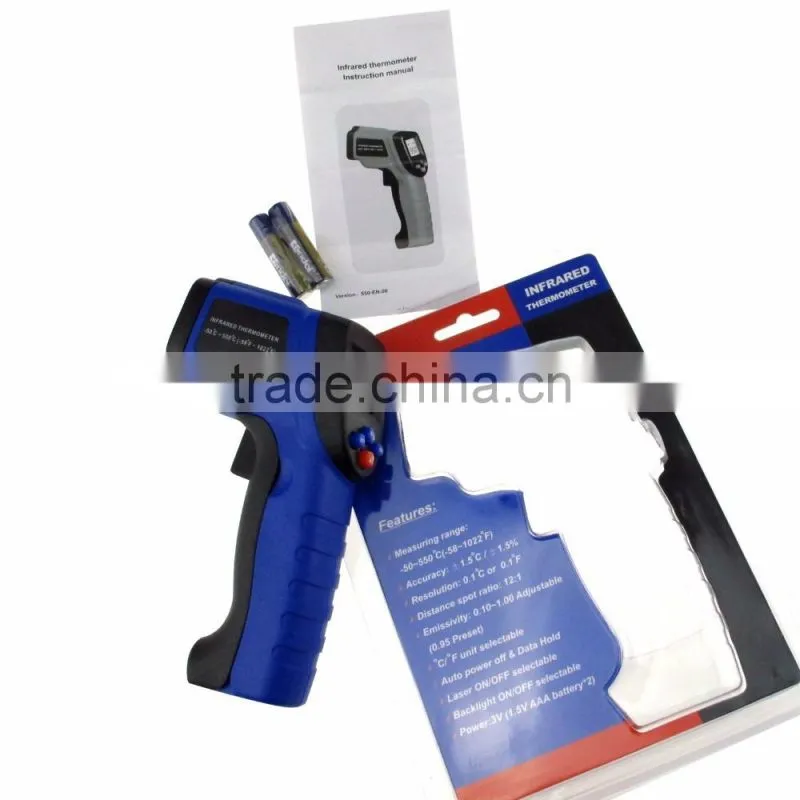 Infrared Thermometer Instant-read Measuring Range -50~550 degree C (-58~1022 degree F), Industrial Cooking Household Used