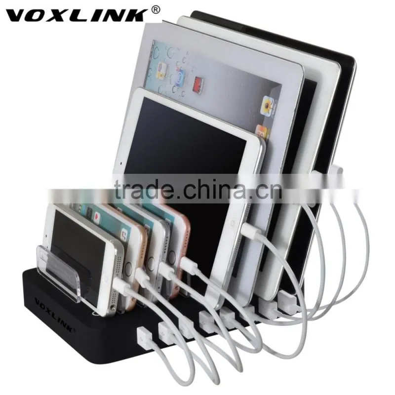 New Arrival Fashion VOXLINK Humanized Design 8-Port USB Charger With Transparent bracket PSE Black