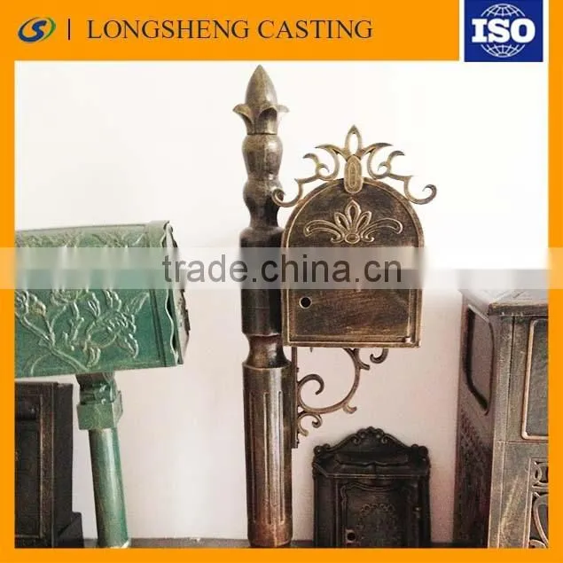 customized aluminum casting antique style bollard /mailbox post