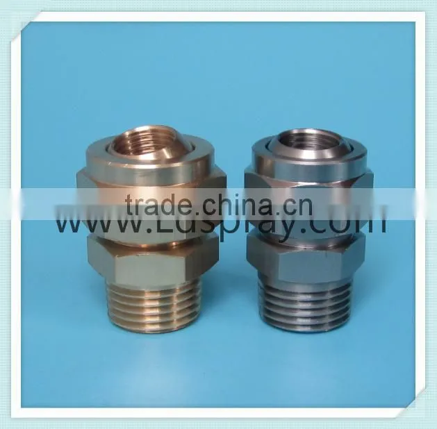 Stainless steel SS brass 36275 adjustable ball connector with cone or flat nozzle