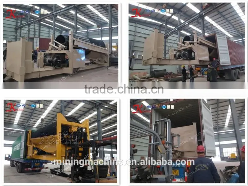 Mobile gold trommel screen