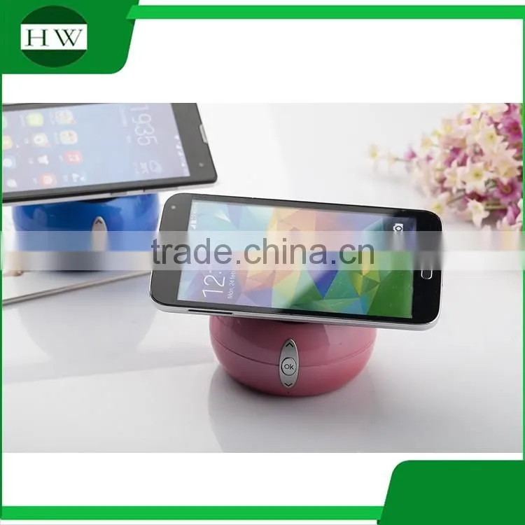 ball shape anti gravity mobile phone sucker stand holder sound box mini portable wireless bluetooth speaker