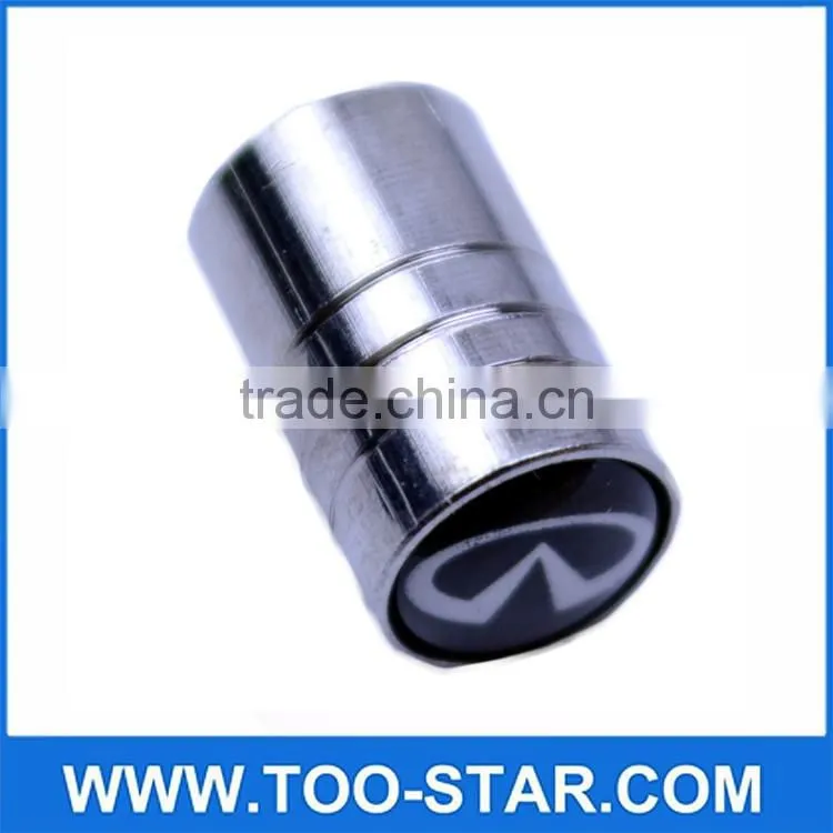 Silver Chrome Auto Car Wheel Decorations Tire Air Valve Caps Stem Cover With Infiniti Emblem