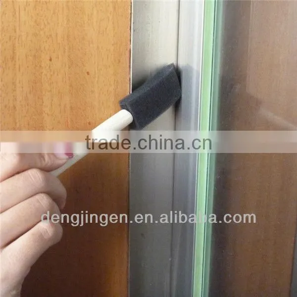 Plastic Wooden Handle Poly-brush Oil Painting Drawing Tools Artwork Stain Foam Roller Brush