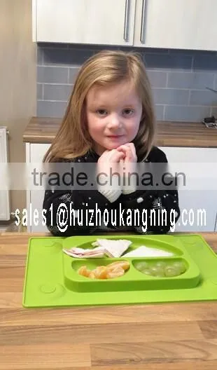 Silicome Suction Bowl Sectional Baby Plate/Placemat