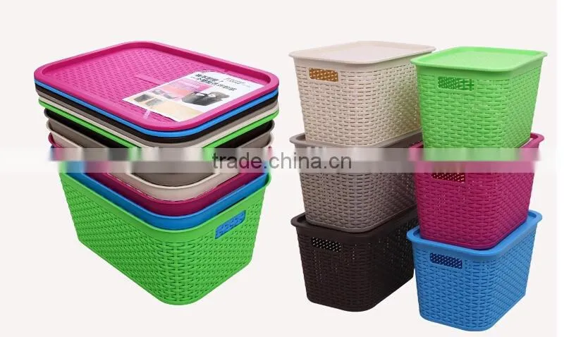 New design rattan storage PP basket for living room