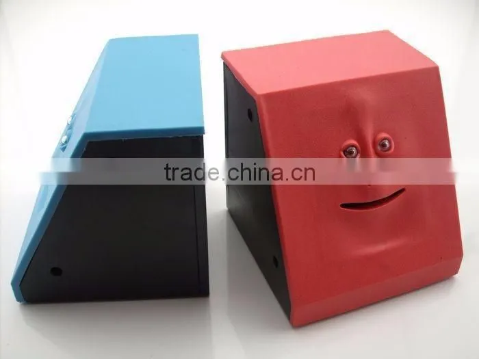 Creative Human Face Shape Saving Pot, Stealing Saving Money Box/Plastic Coin Bank