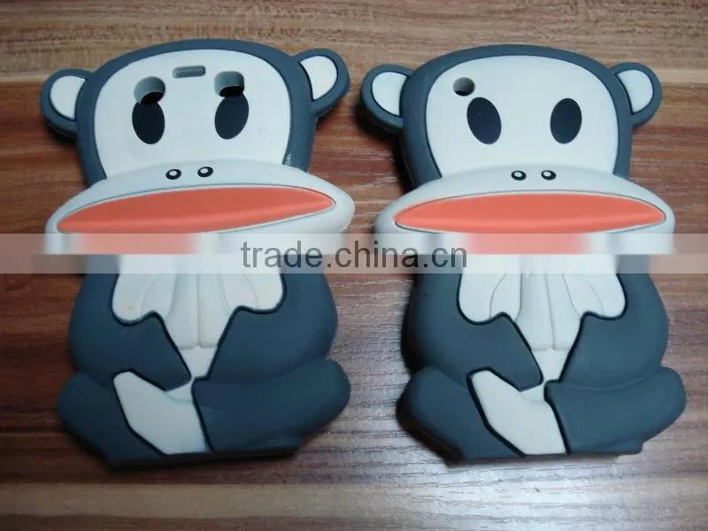 monkey design 3D silicone phone case/mobile phone case