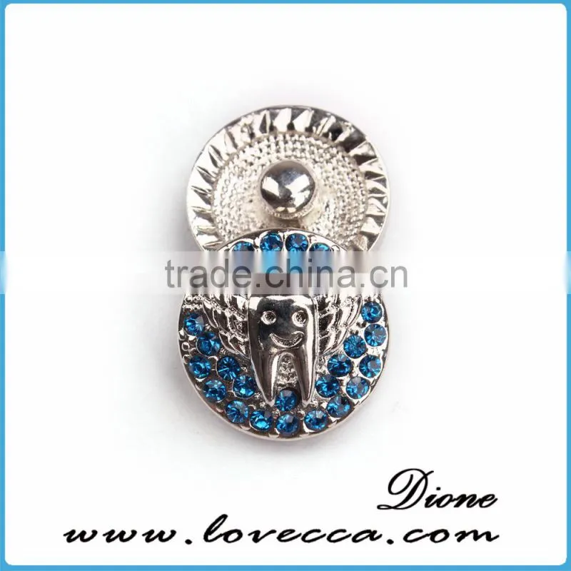 Trendy Punk Style Snap Button Jewelry Interchangeable ring prong snap buttons