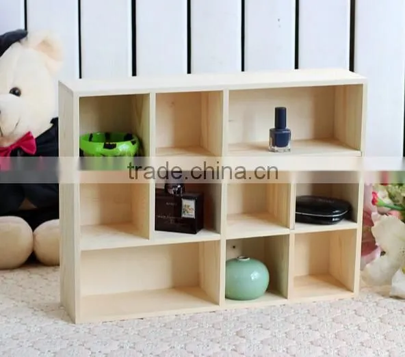 DIY display wood storage box cabinet on wall desk