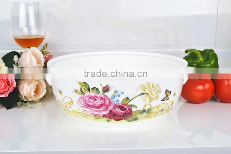 10" porcelain microwave pot with glas lid
