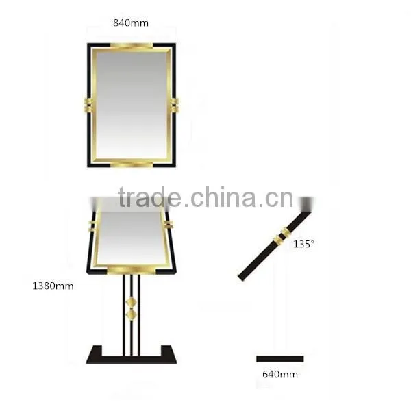 Commercial freestanding hotel sign stand/ high quality eye catching large advertising board/ Market metal indicator board P-18