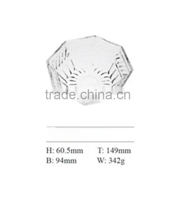 Heat resistant round glass bowl 400ml